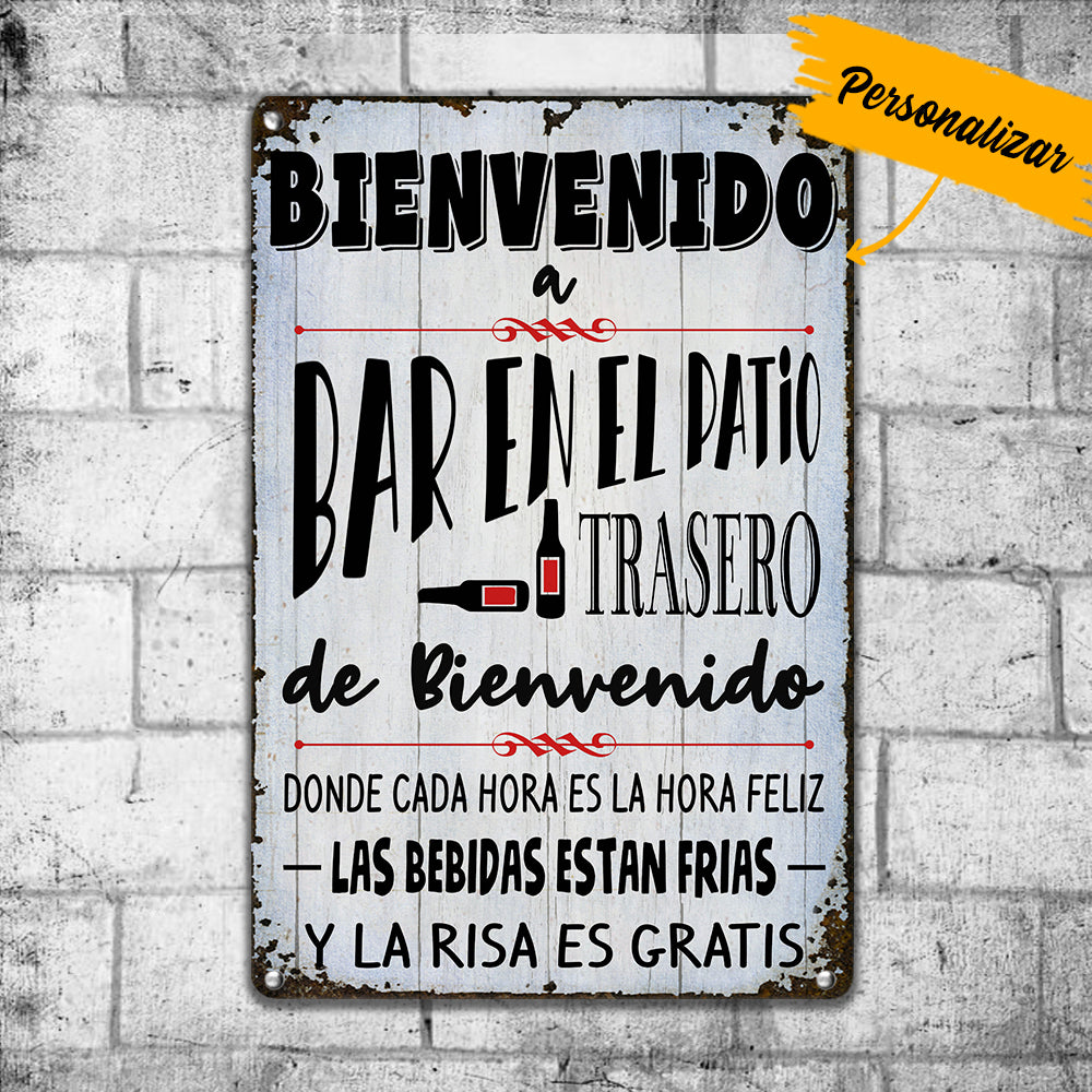 Personalized Spanish Backyard Patio Trasero Gardening Metal Sign JL123 65O36