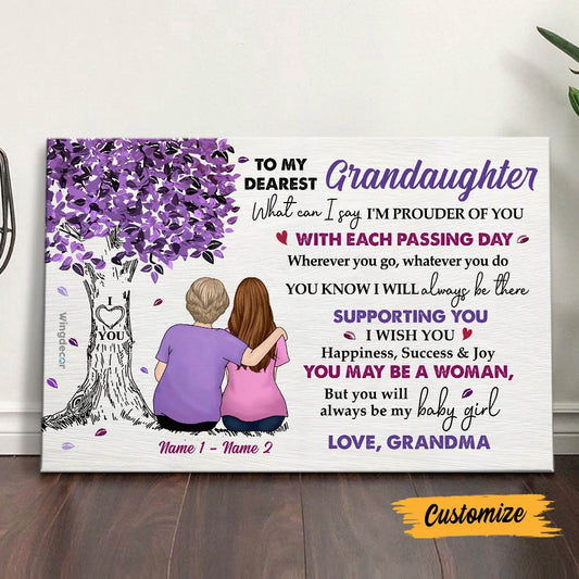 Personalized Grandma Mom To Daughter Granddaughter Poster AG175 95O47