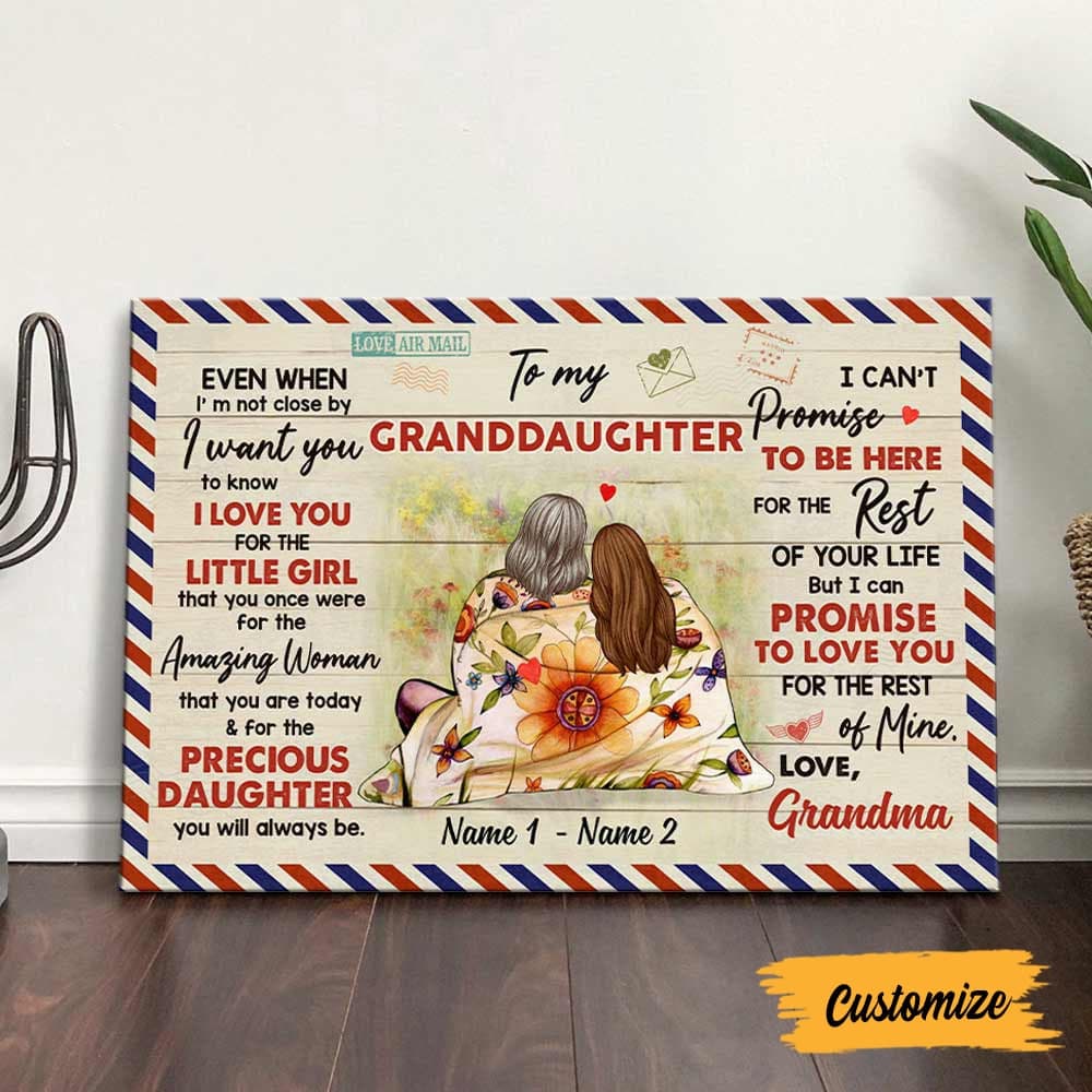Personalized Grandma Granddaughter Mom Daughter Letter Poster AG192 95O57